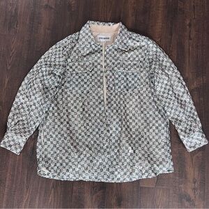 STEVE MADDEN checker sequin shirt jacket